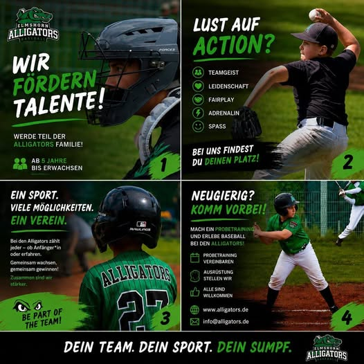 🐊 Werde Teil der Elmshorn Alligators! ⚾